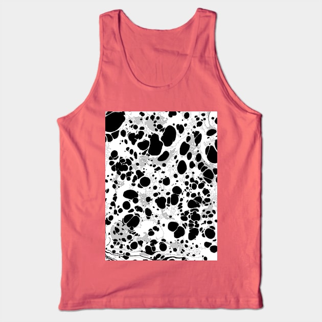 Monochrome Ink Mess Tank Top by fivemmPaper